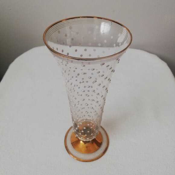 Vintage Art Deco Hand Painted Polka Dot Vase - Picture 2 of 7